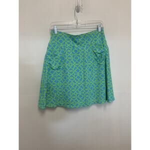 Ibkul Skort Women's L Bright Print Icikuls Skirt Tennis Golf Nylon Spandex